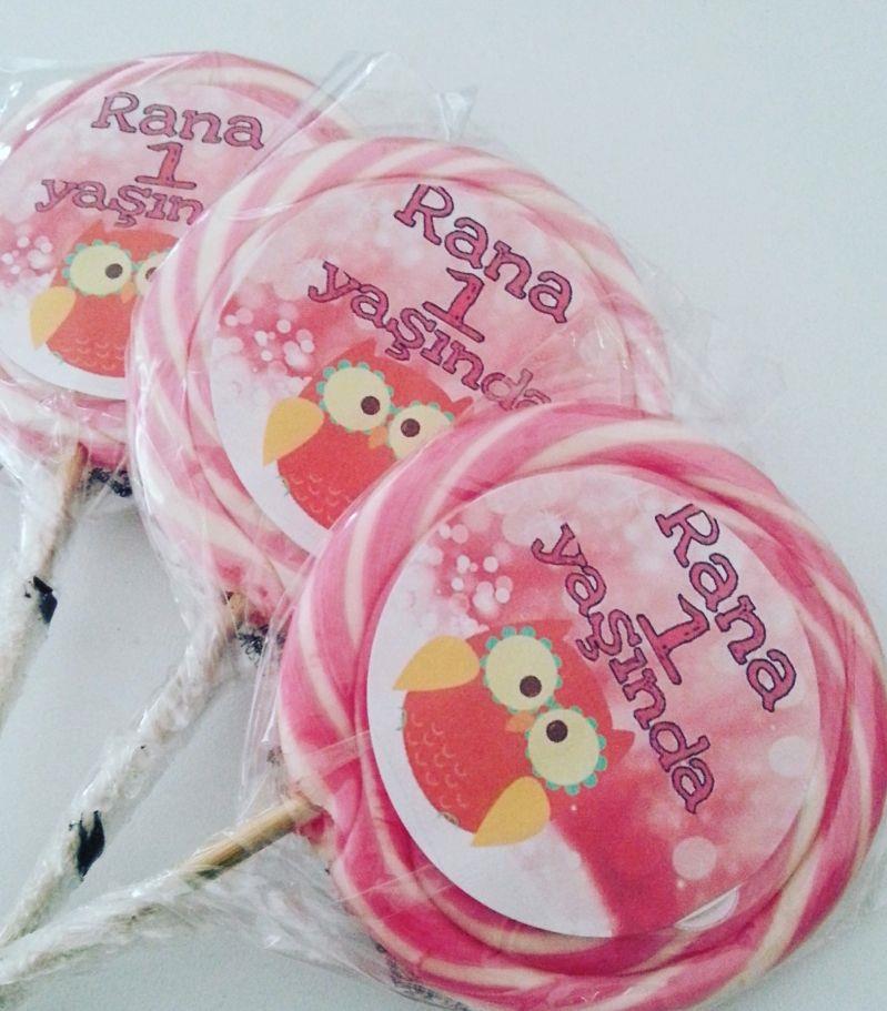 24 ADET ETİKETLİ LOLİPOP BEBEK ŞEKERi L34