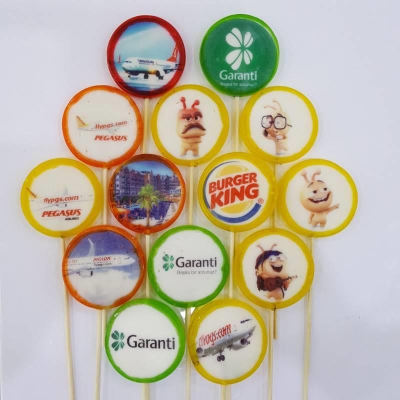 Firma Logo Baskılı Lolipop 100 adet