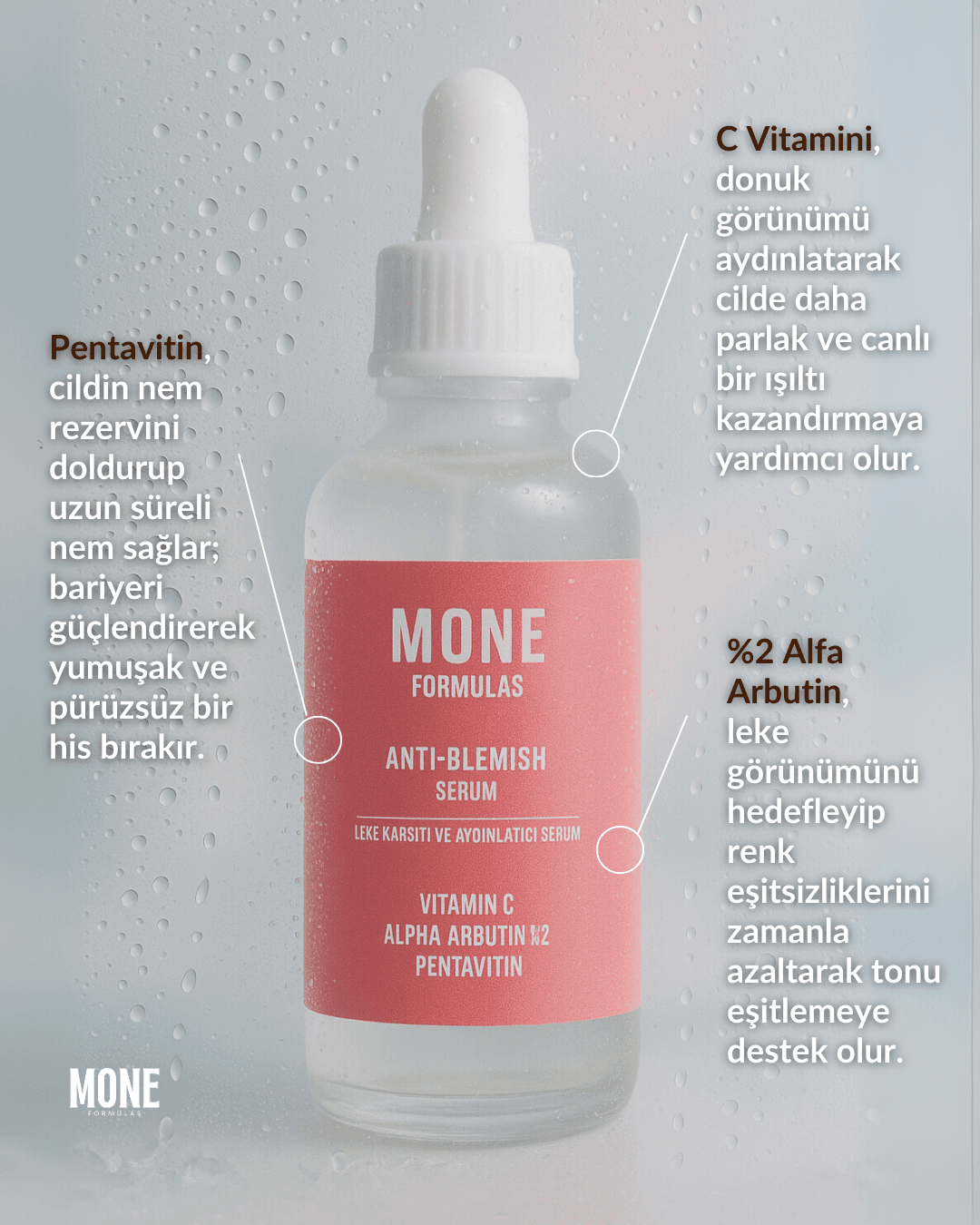 MONE Bright Drop - Leke Karşıtı ve Aydınlatıcı Serum