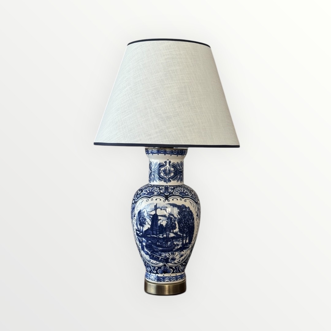 Bleu Blanc Vintage Lamp