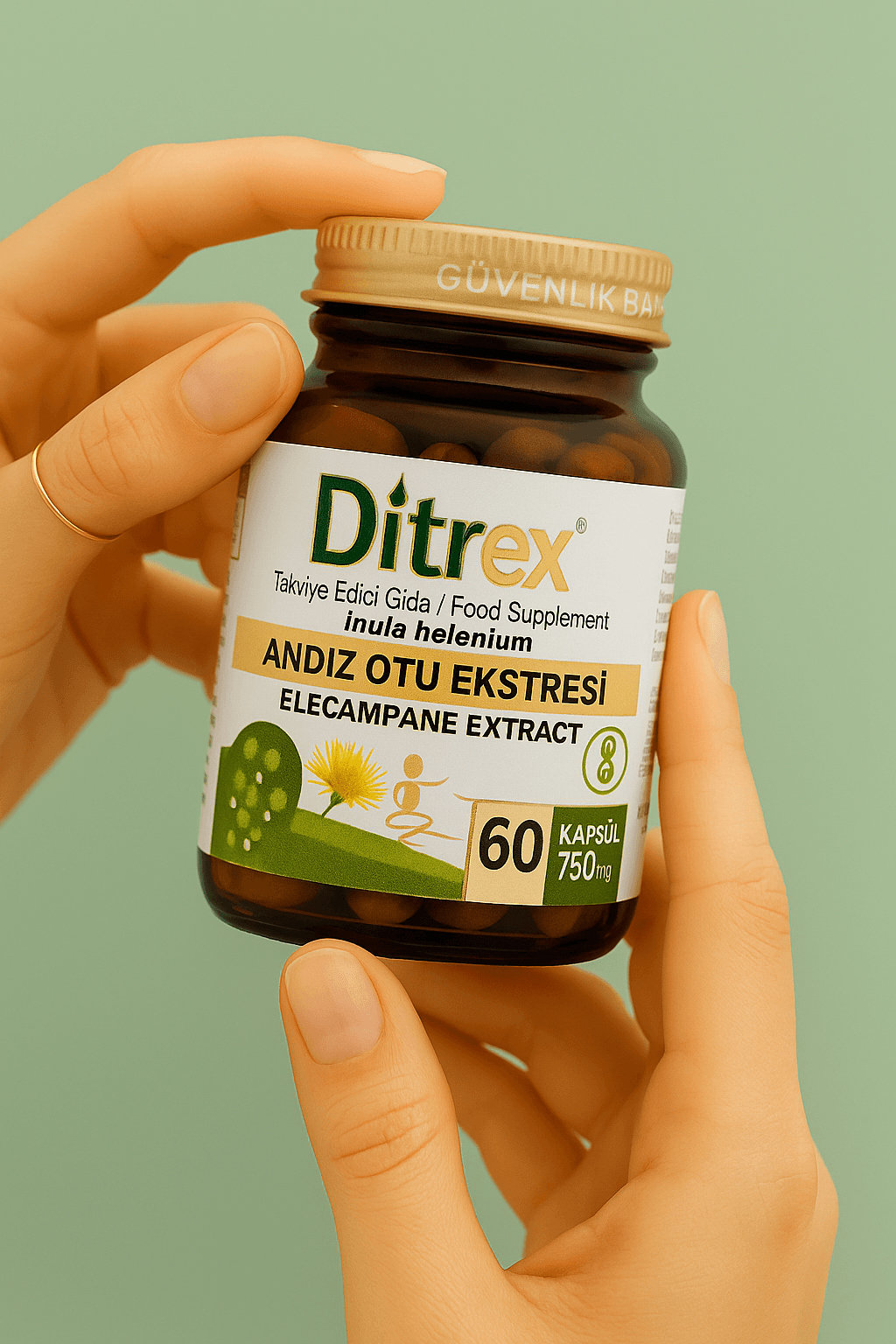 Ditrex Kapsül 750 mg ( Yapışkan Andız  Otu)