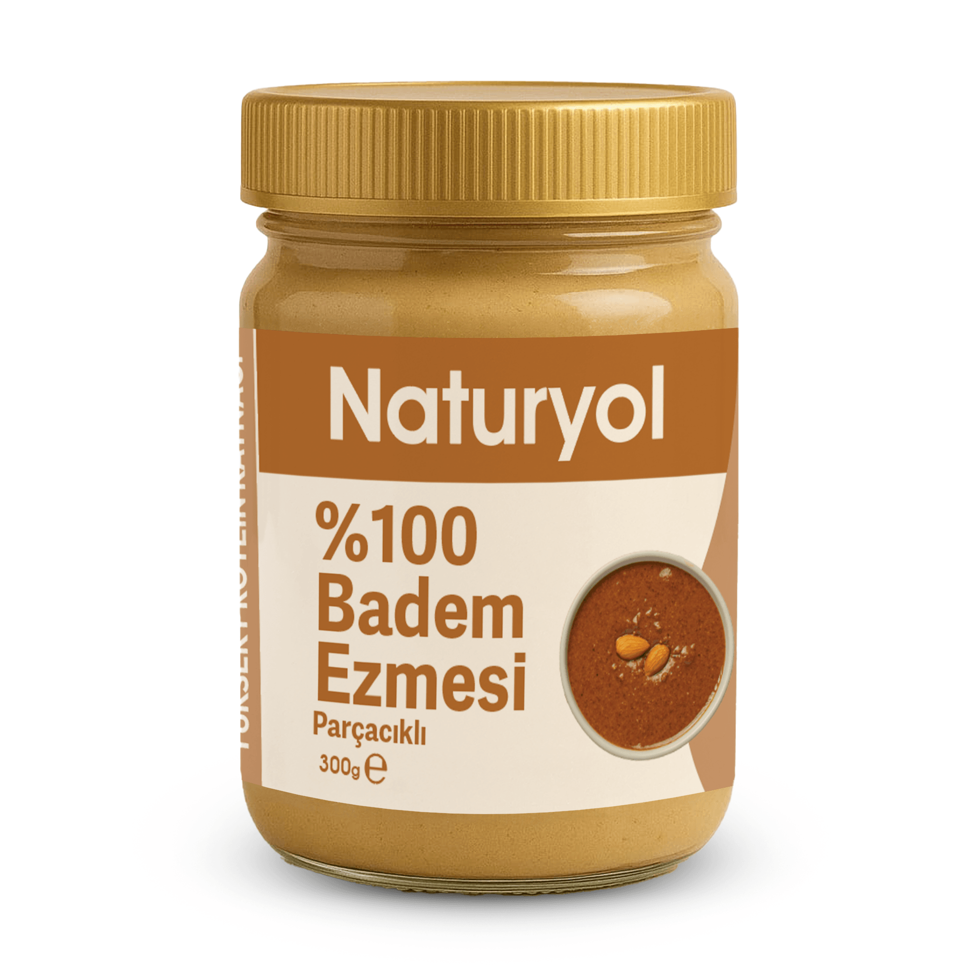 Naturyol %100 Badem Ezmesi Şekersiz, Katkısız, Sade, Glutensiz, Vegan,  320 g 8683310170049