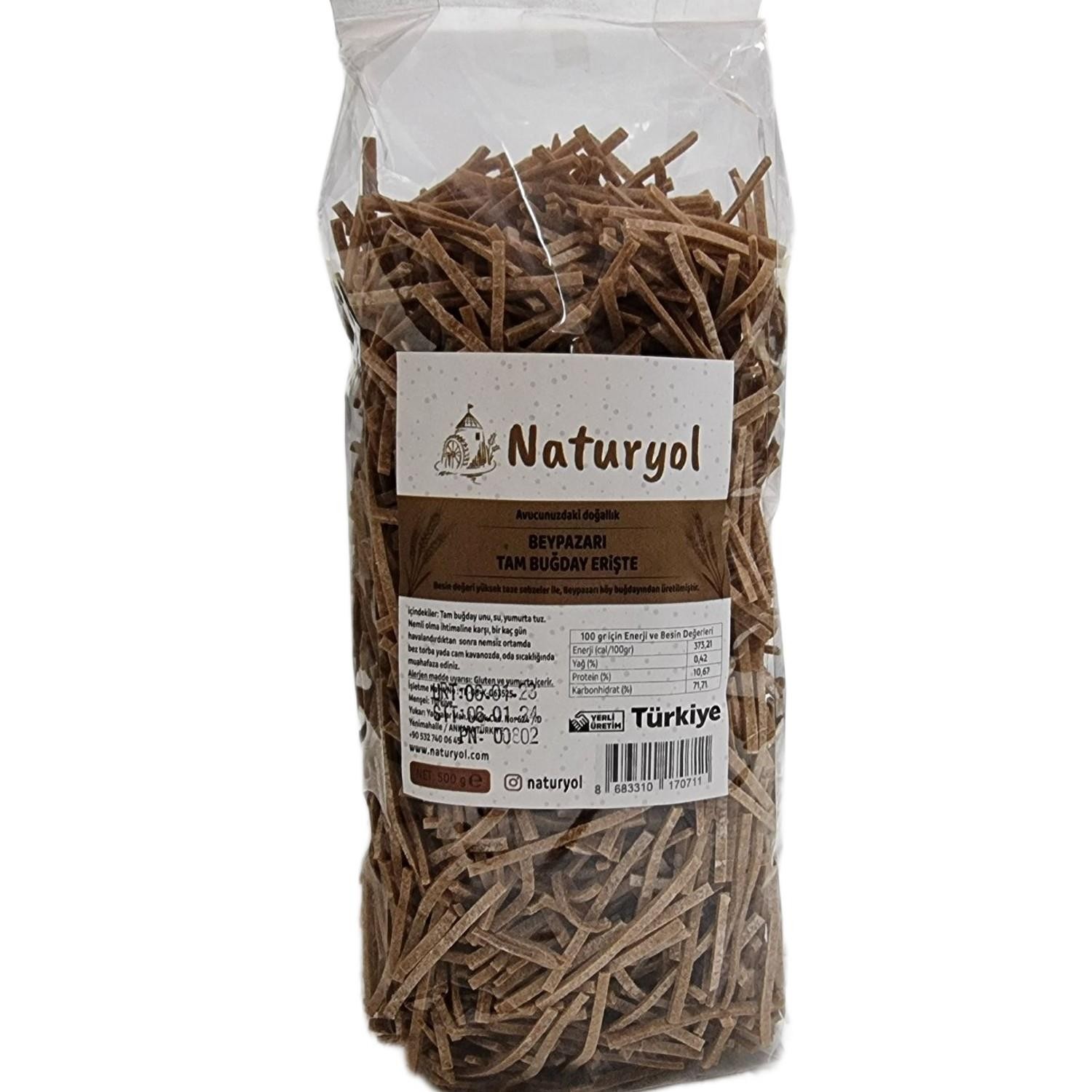 Naturyol Beypazarı Tam Buğday Erişte 500 Gr