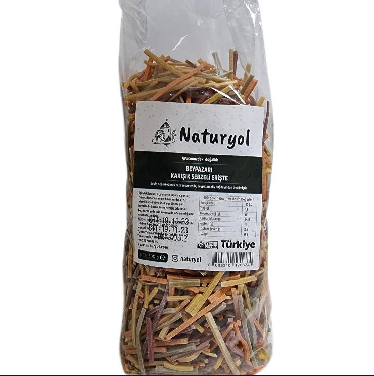 Naturyol Sebzeli Karışık Sebzeli Erişte 500 gr