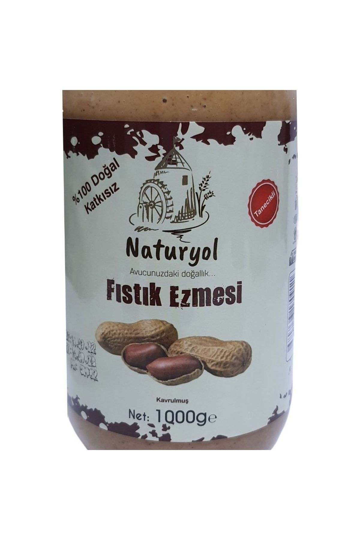 Doğal Kavrulmuş Fıstık Ezmesi Şekersiz Katkısız Yüzde 100 Saf 1000 Gr