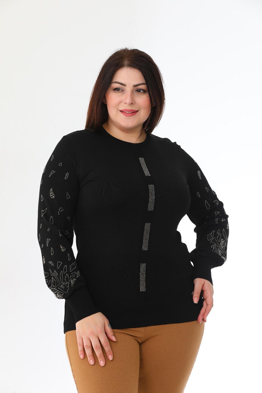 Balon Kollu Soğuk Triko