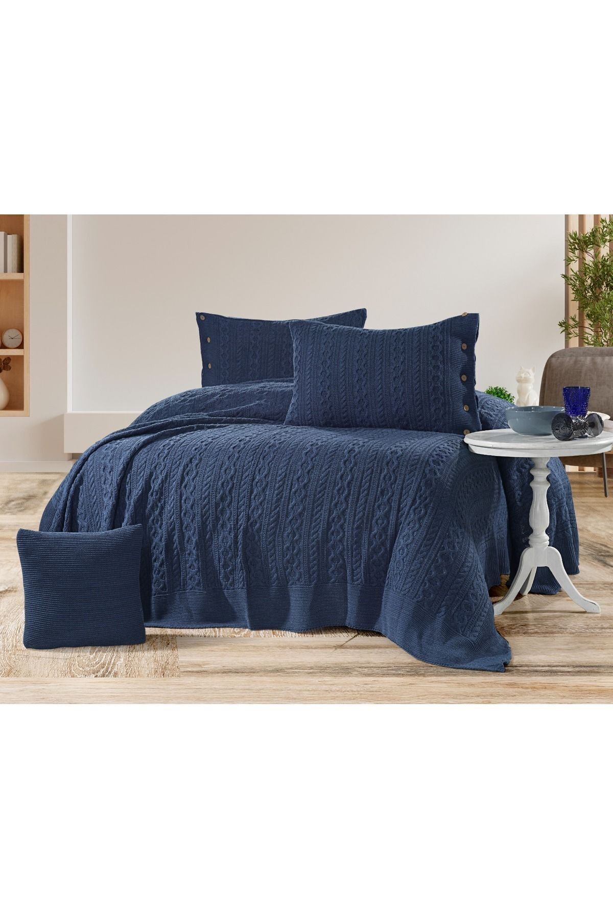 Abelia Triko Yatak Seti 240 X 260 Cm - İndigo