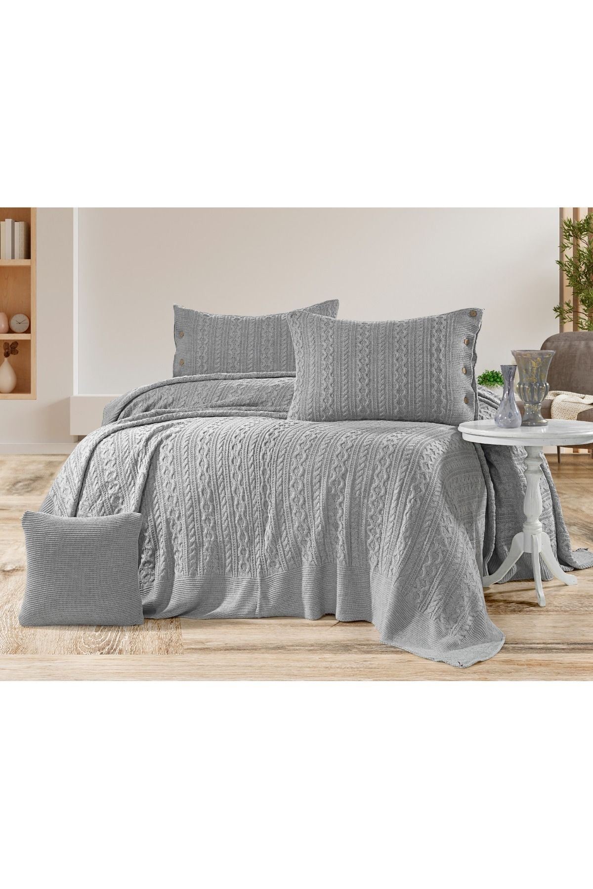 Abelia Triko Yatak Seti 240 X 260 Cm - Gri