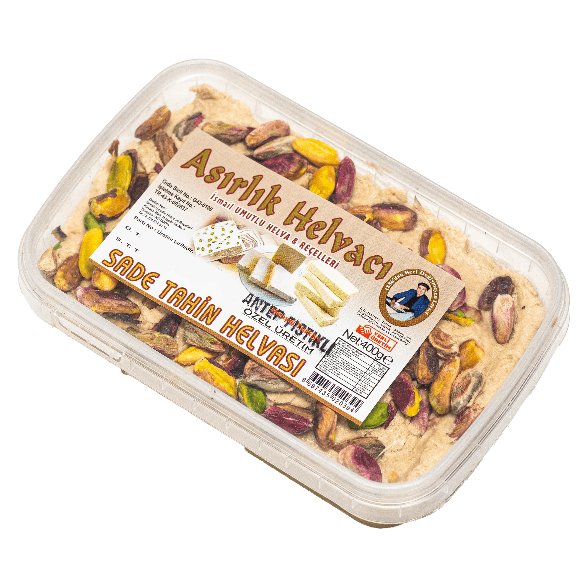 Antep Fıstıklı Tahin Helvası - 400g | Doğal & Katkısız