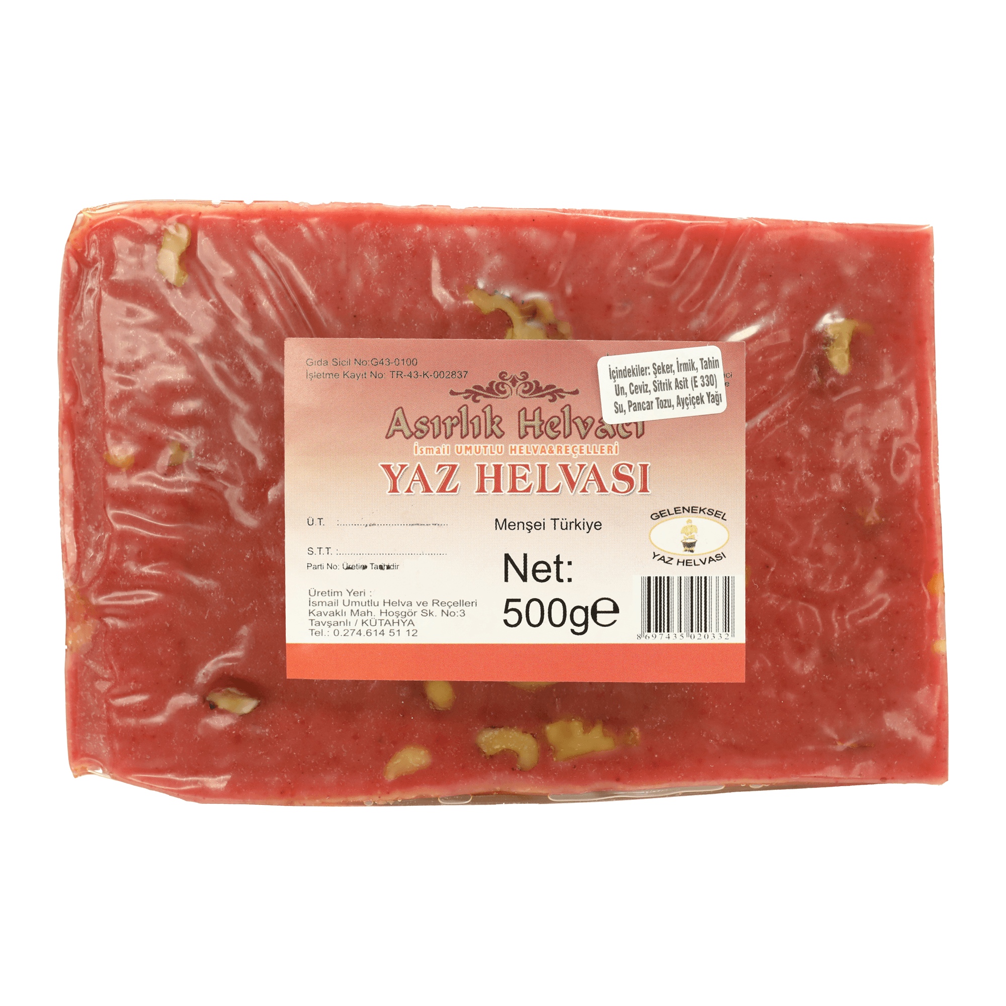 Cevizli Yaz Helvası - 500g | Doğal & Hafif Tatlı