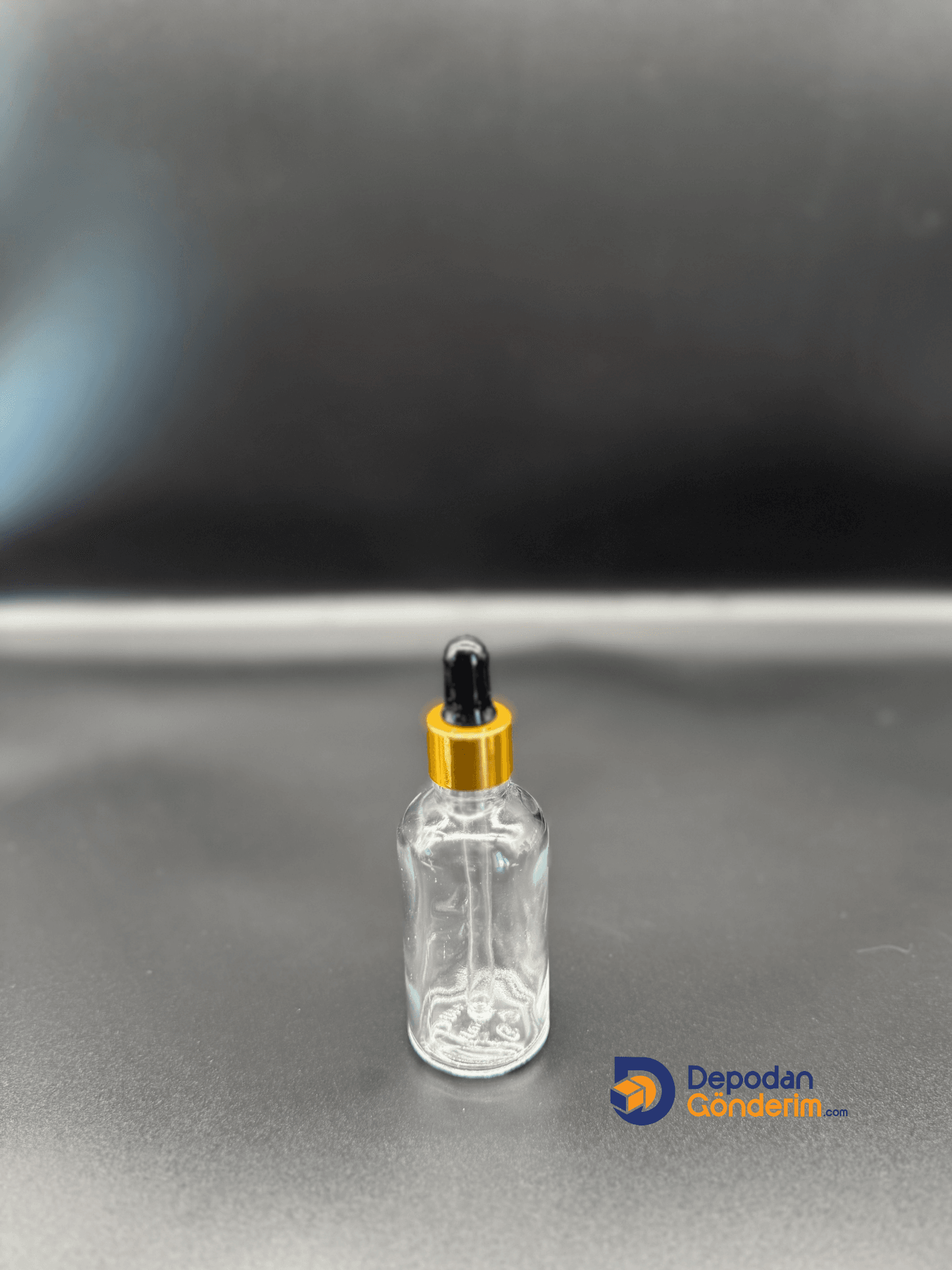 DP90 50cc CAM DAMLALIKLI ŞİŞE- METAL GOLD KAPAKLI