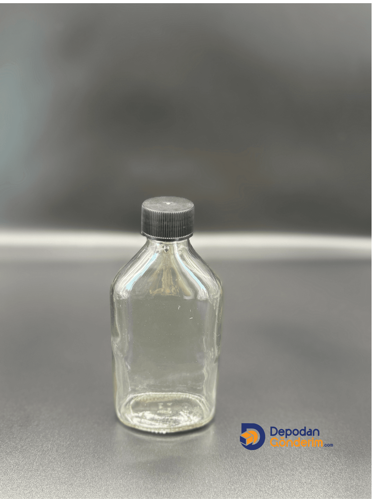 DP146 200cc Yassı Şişe (cold brew) (Siyah Kapaklı)