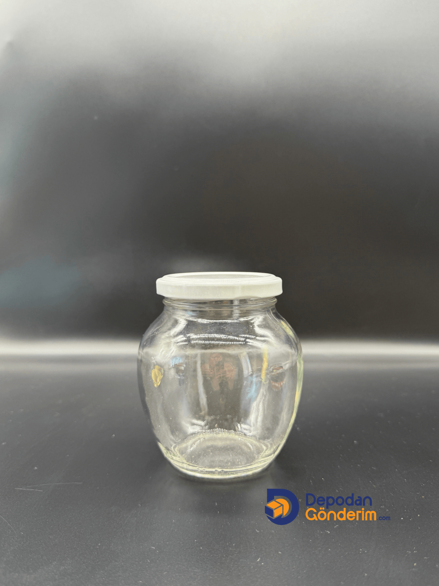 DP248 370cc Yumurta Kavanoz Beyaz Kapaklı 