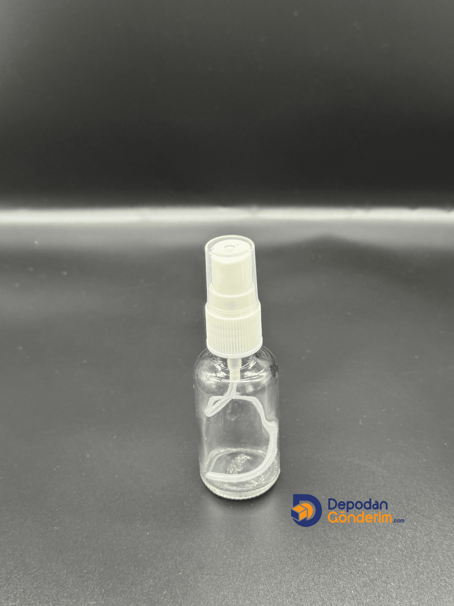 DP99 30cc Şeffaf Cam Şişe (Beyaz Spreyli )