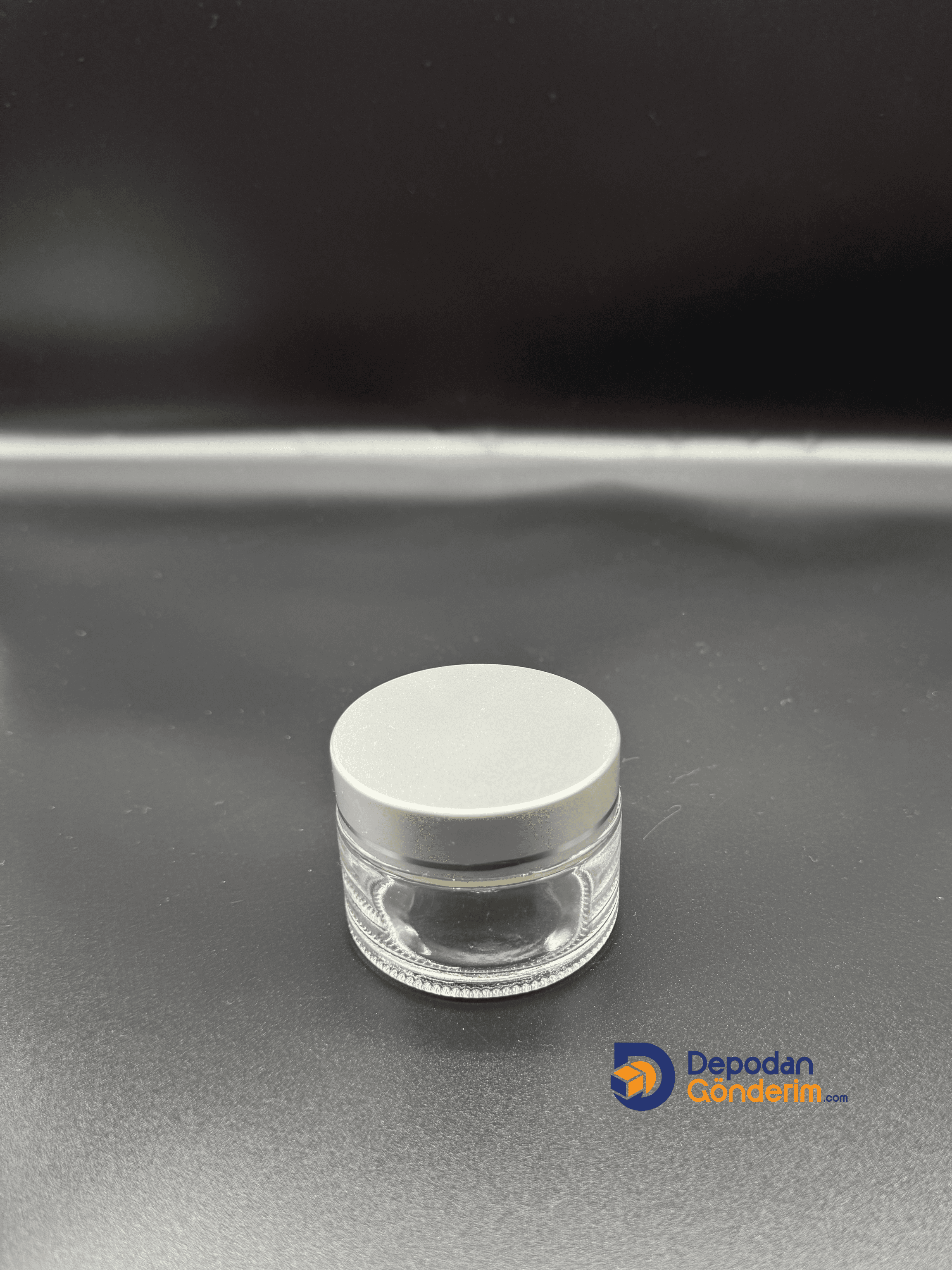 DP66 50cc İTHAL KREM KAVANOZU- GÜMÜŞ KAPAKLI  