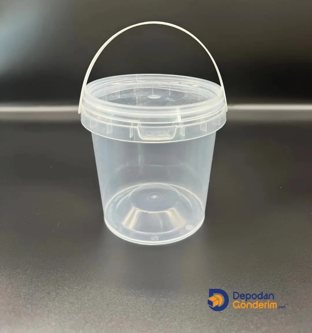 DP29 500cc Plastik Şeffaf Kapaklı Kova 