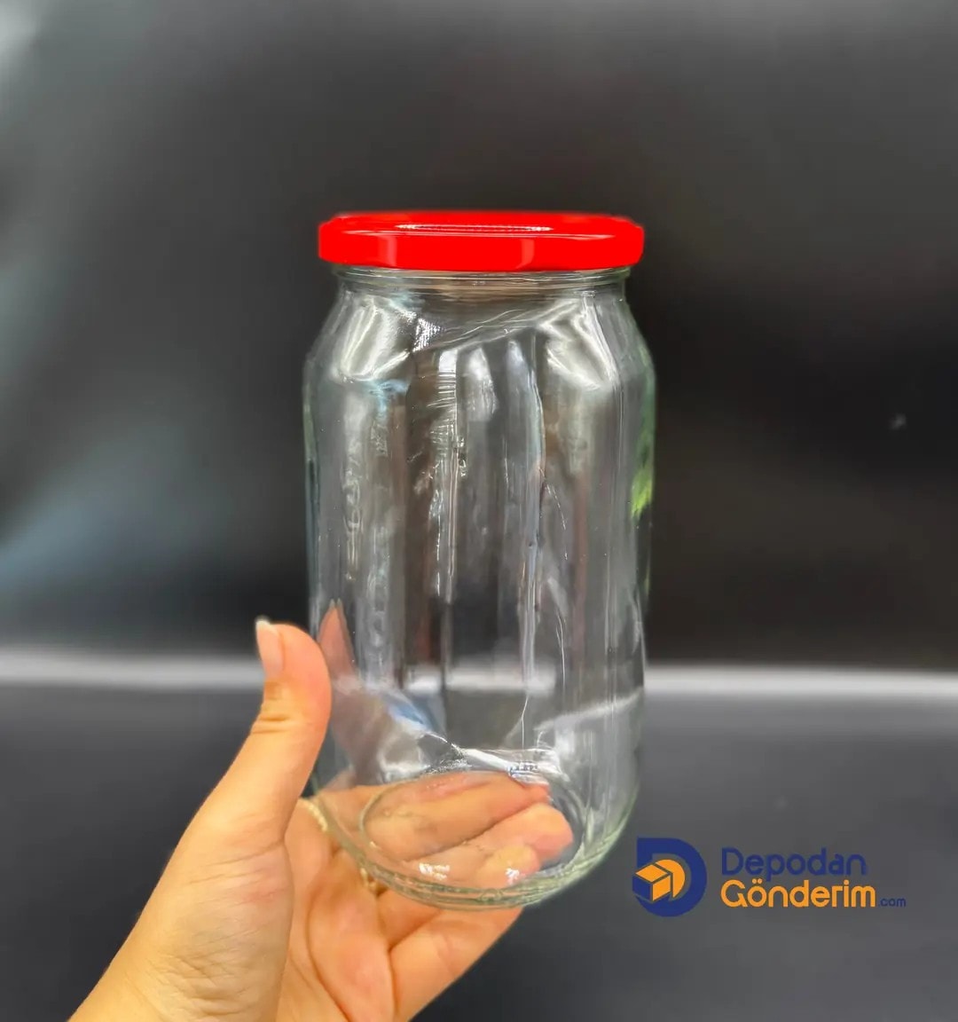 DP190 1000cc Kavanoz Kırmızı Kapaklı