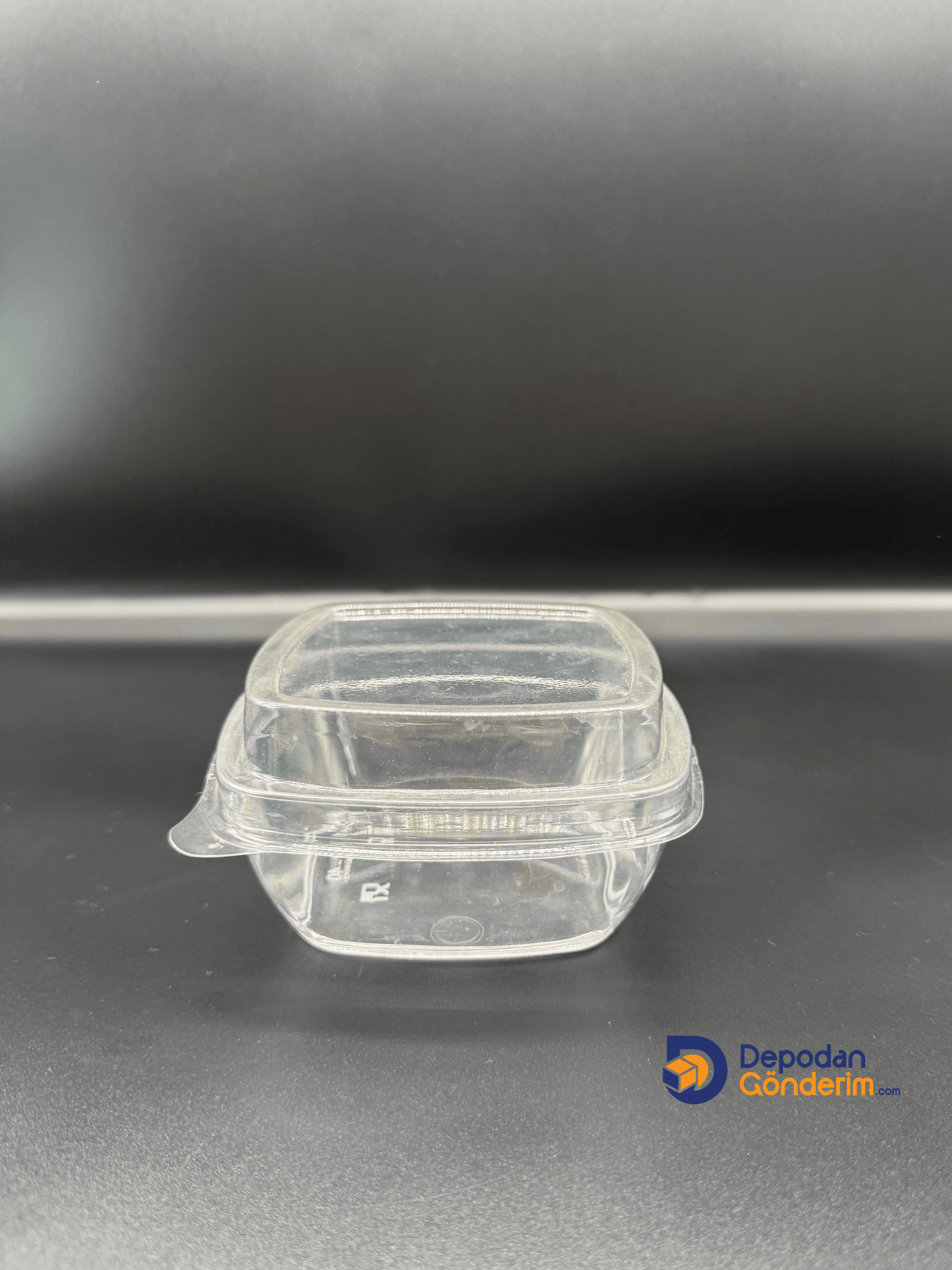  DP06 330cc Köşeli Kristal Tatlı Kabı (Kapaklı)     