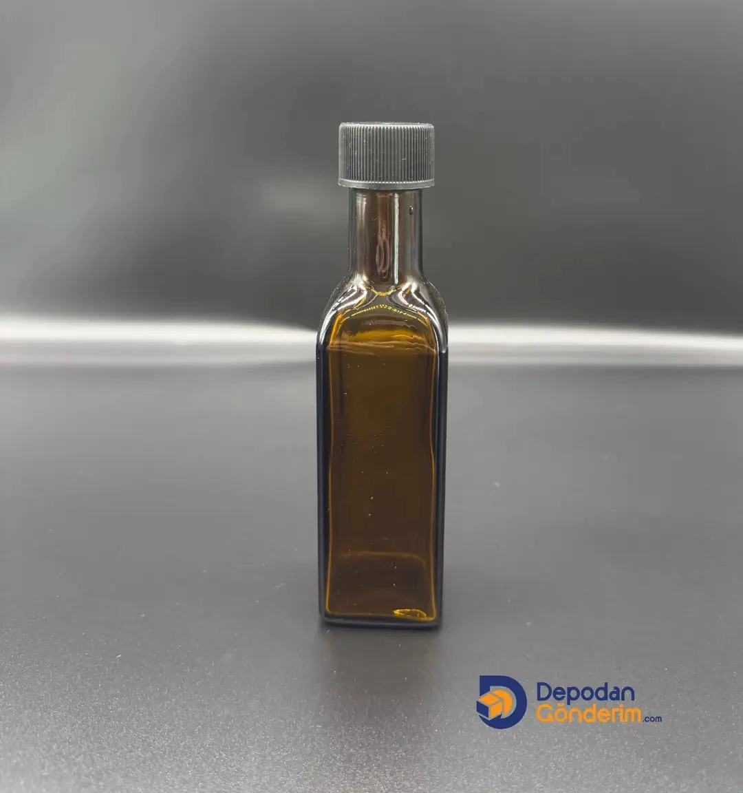 DP105 100 cc Yeşil Maraska Cam Şişe (Siyah Kapaklı)