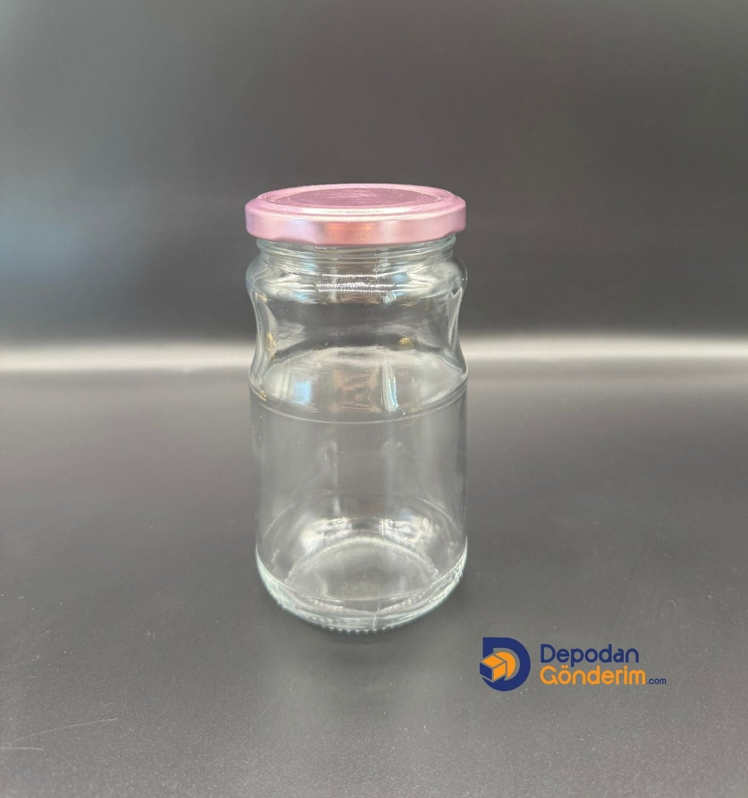 DP260 370cc Boğumlu Kavanoz Lila Kapaklı 