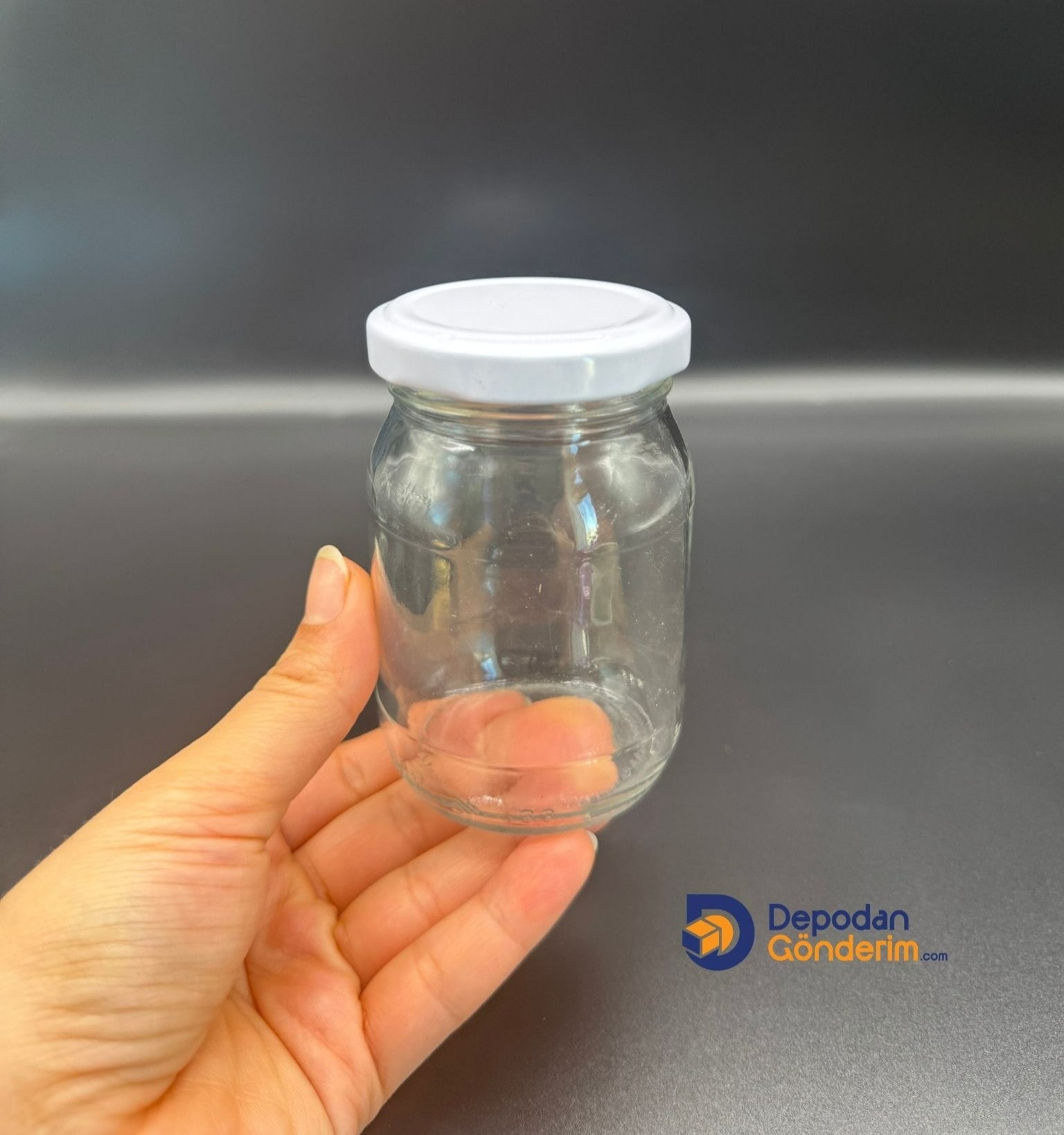 DP272 190cc Kavanoz Beyaz Kapaklı 