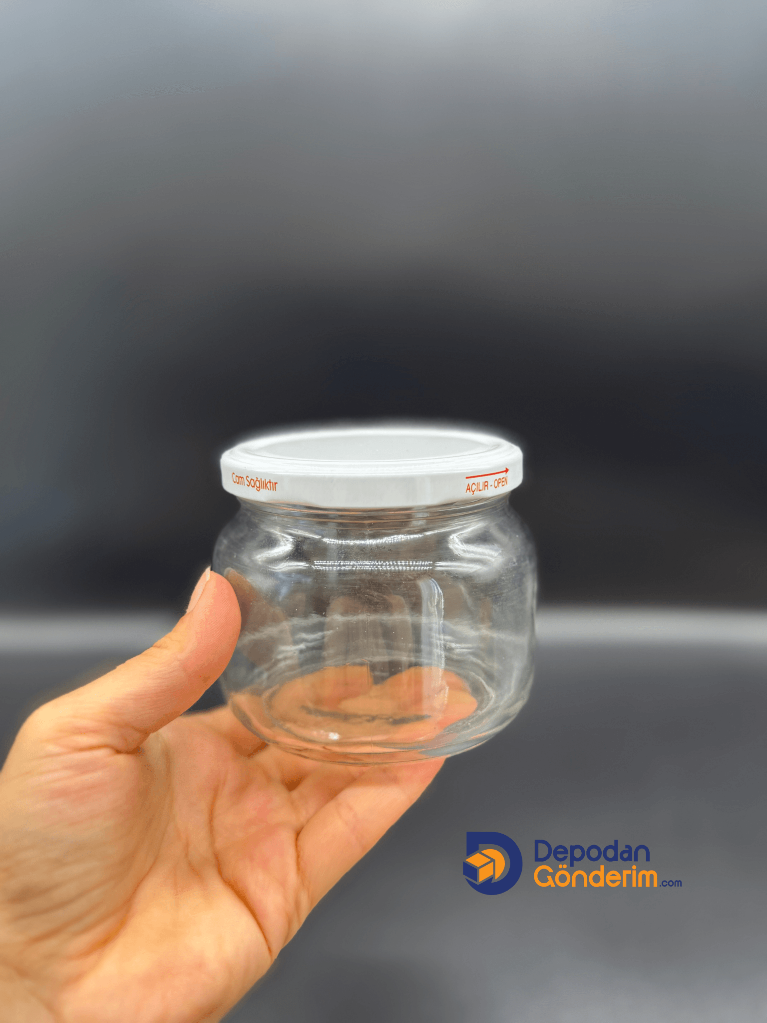 DP228 400cc Kavanoz Beyaz Kapaklı