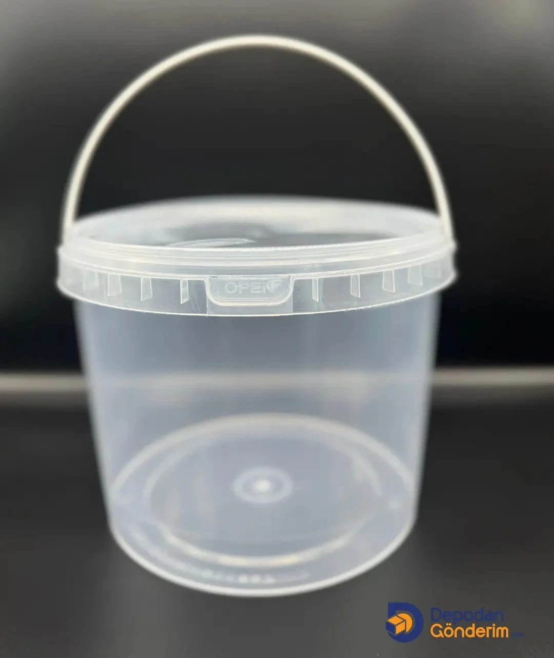 DP35 5000cc Plastik Şeffaf Kapaklı Kova     