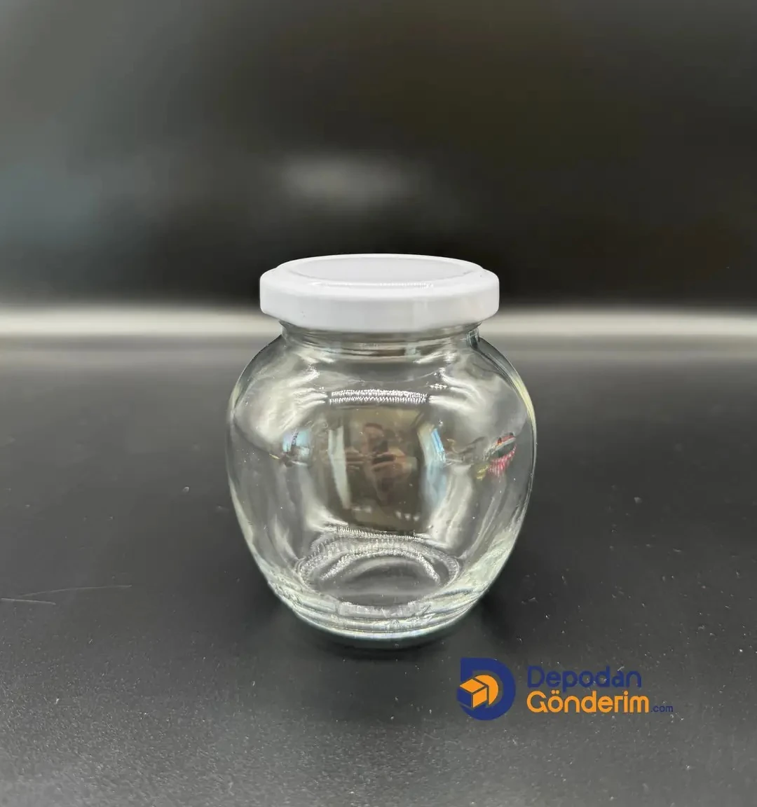 DP252 210cc Yumurta Kavanoz Beyaz Kapaklı 