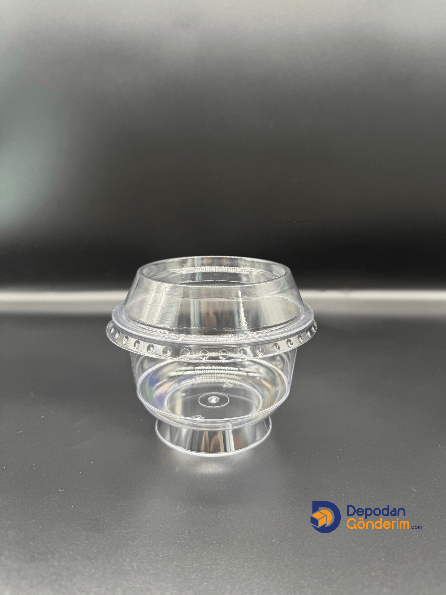 DP02 200cc Ekonomik Ayaklı Tatlı Kabı (kapaklı)