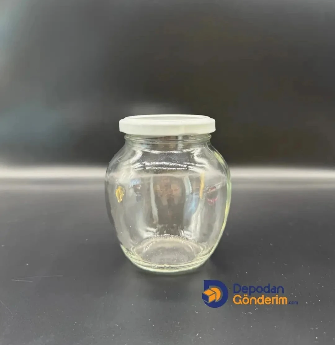 DP248 370cc Yumurta Kavanoz Beyaz Kapaklı 