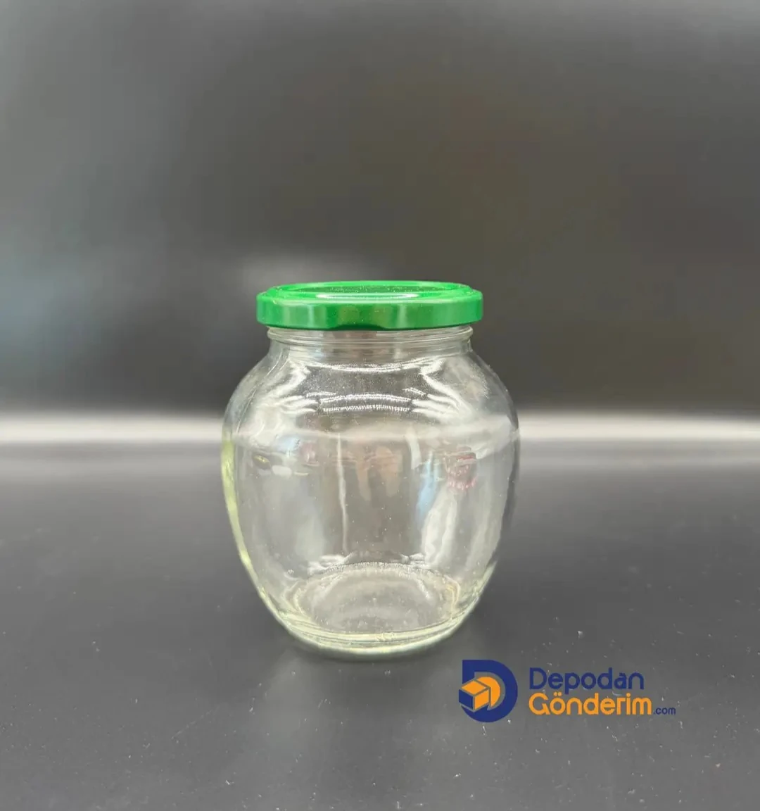 DP250 370cc Yumurta Kavanoz Yeşil Kapaklı 