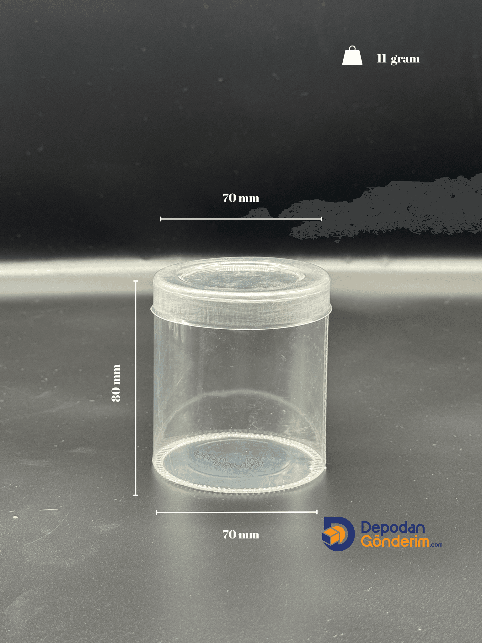 DP24 80*70 Silindir Plastik Kurabiye Kabı
