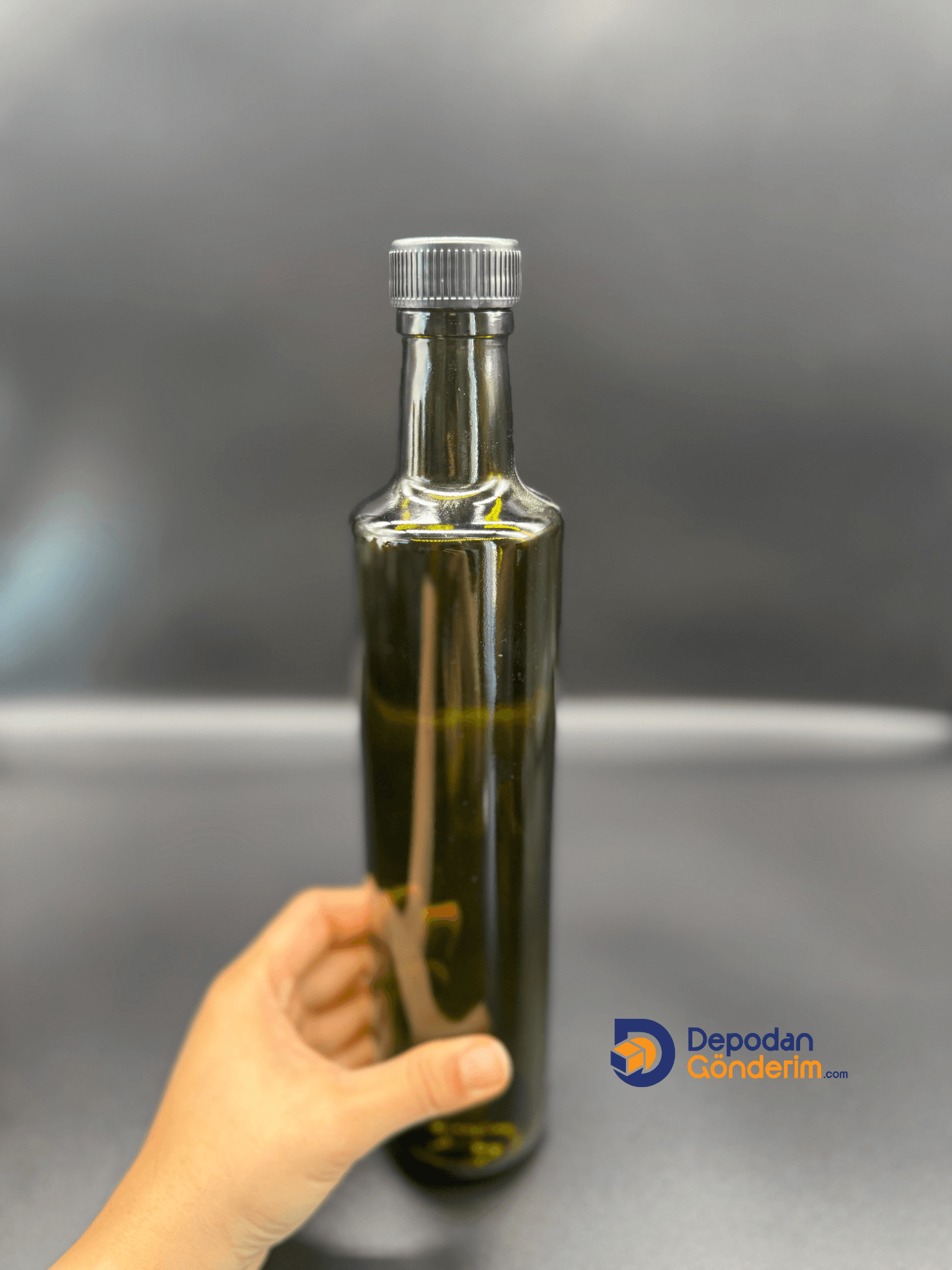 DP163 500cc Yeşil Dorika Şişe (Siyah Kilitli Eko Kapak) 