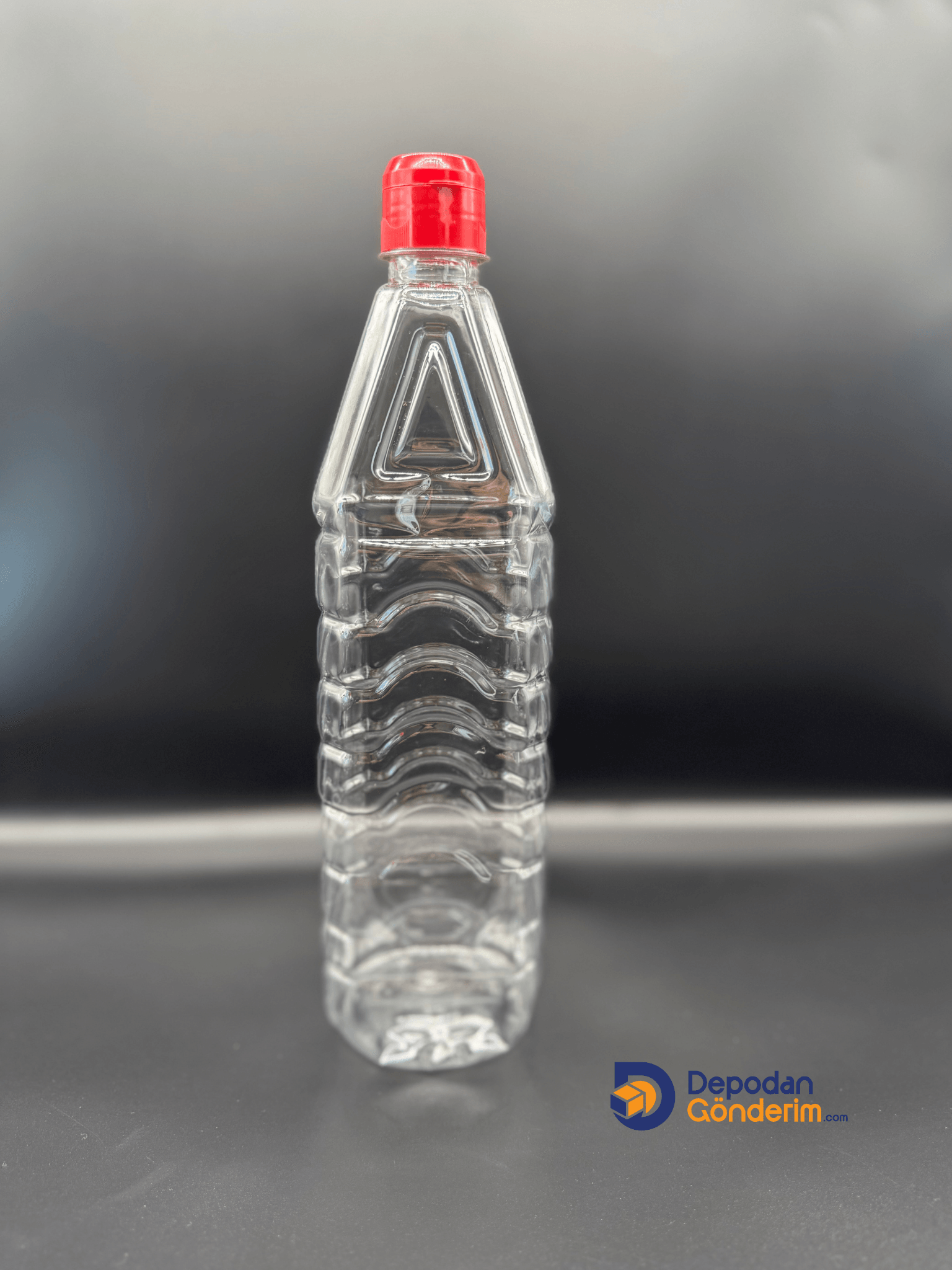 DP53 1000 cc ( 1 Litre) Köşeli Fliptop Kapaklı Pet Şişe 