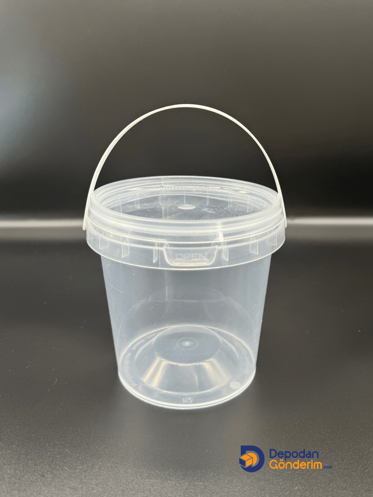DP31 850cc Plastik Şeffaf Kapaklı Kova