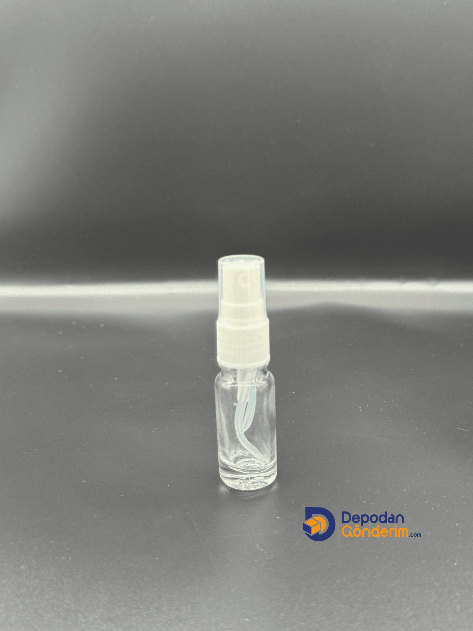 DP101 10cc Şeffaf Cam Şişe (Beyaz Spreyli)