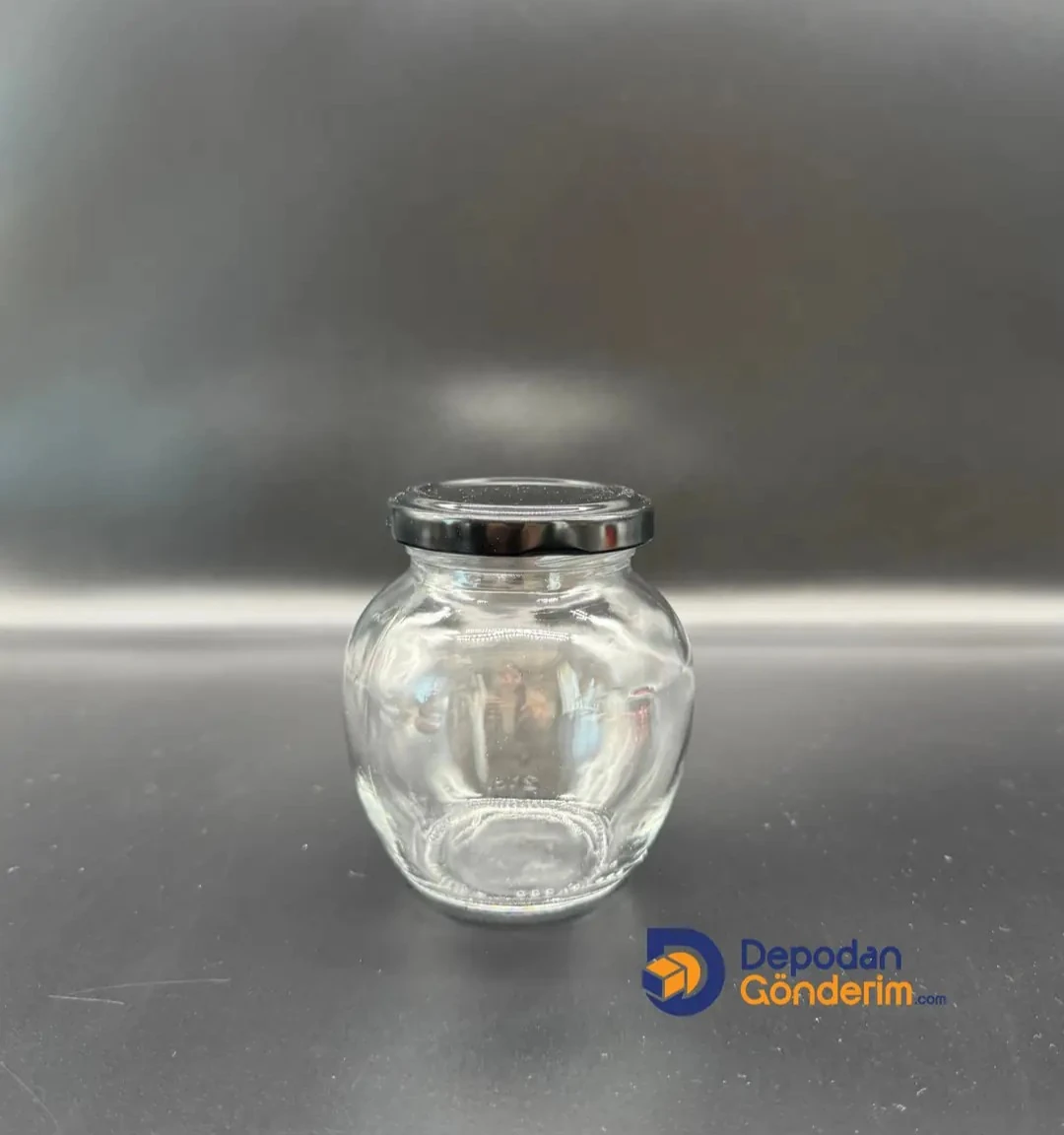 DP253 210cc Yumurta Kavanoz Siyah Kapaklı 