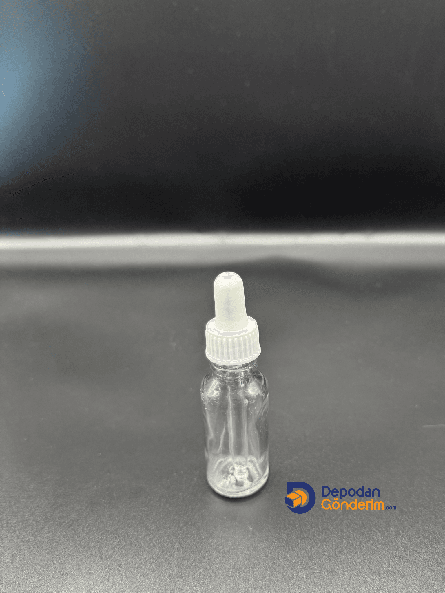 DP84 20cc CAM DAMLALIKLI - PLASTİK BEYAZ KAPAKLI ŞİŞE