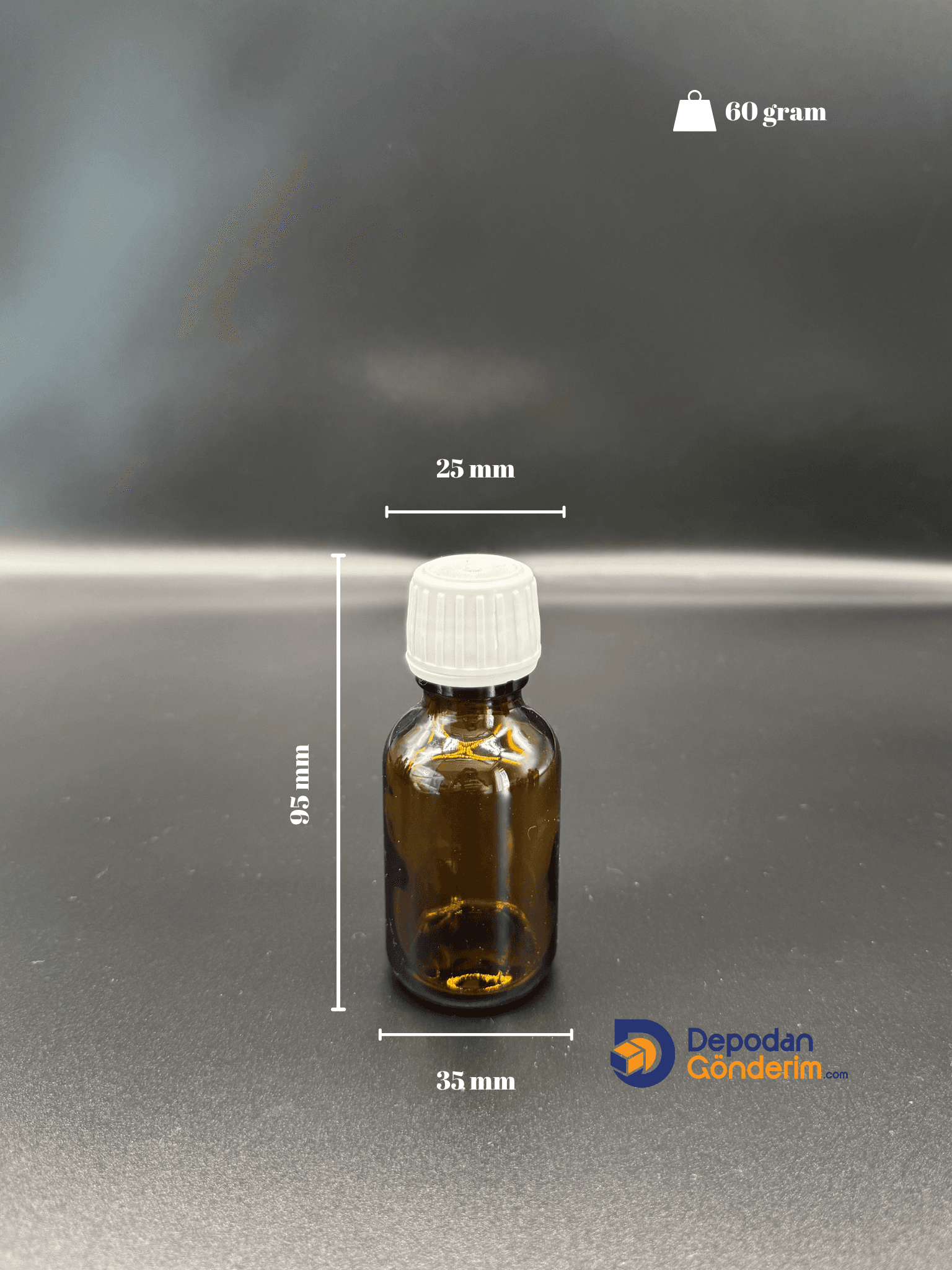 DP112 50cc Ecza Cam Şişe (Kilitli Beyaz Kapaklı)   