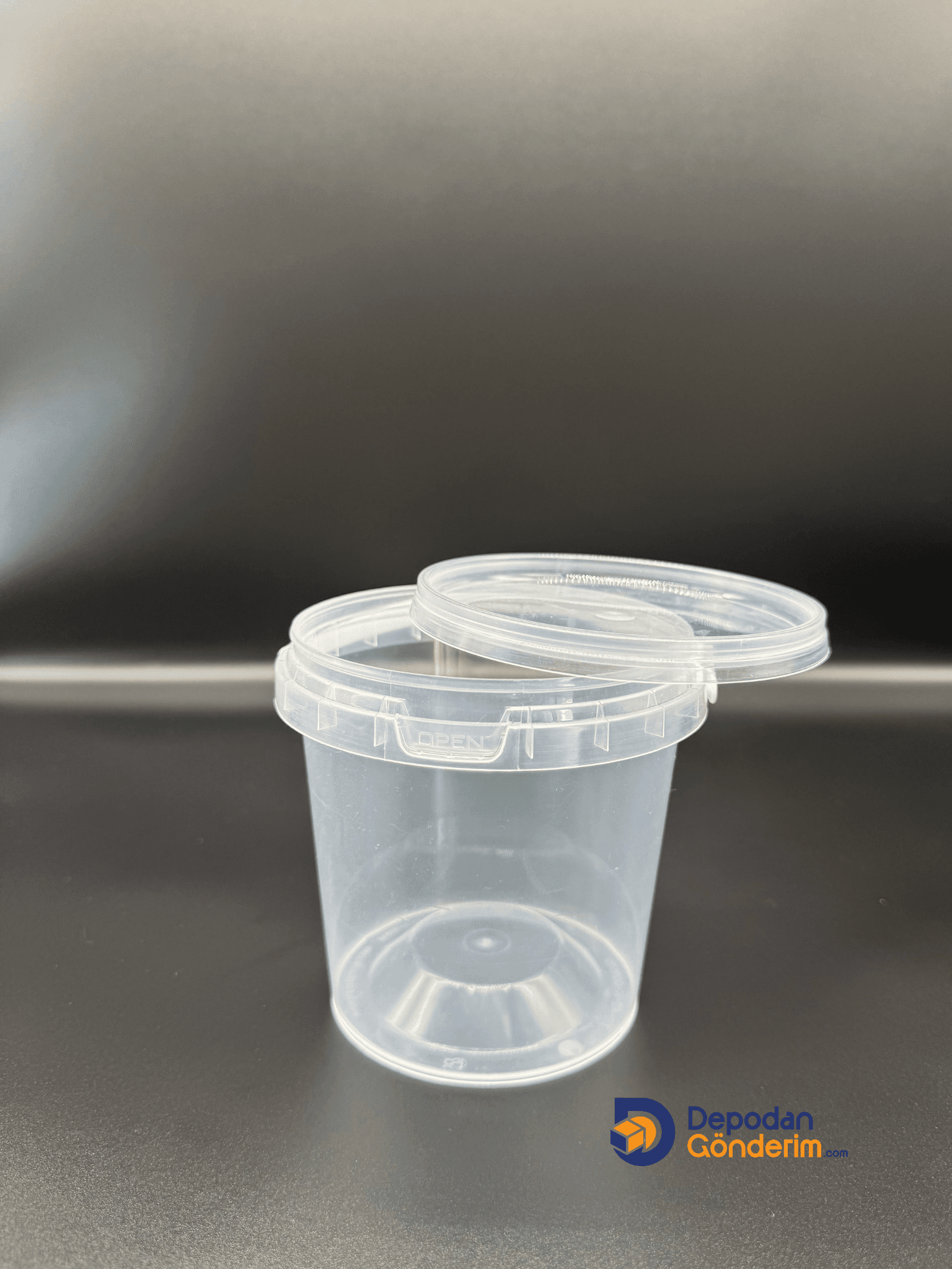 DP29 500cc Plastik Şeffaf Kapaklı Kova 