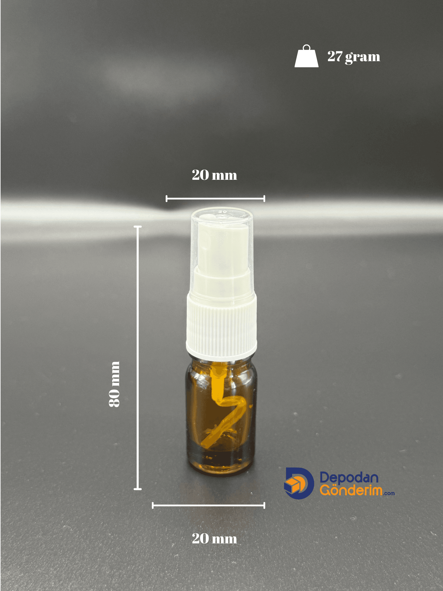 DP144 5cc Dar Ağızlı Ecza Cam Şişe (Beyaz Spreyli) 
