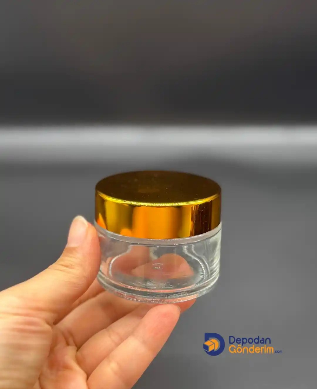 DP65 50cc İTHAL KREM KAVANOZU- GOLD KAPAKLI 