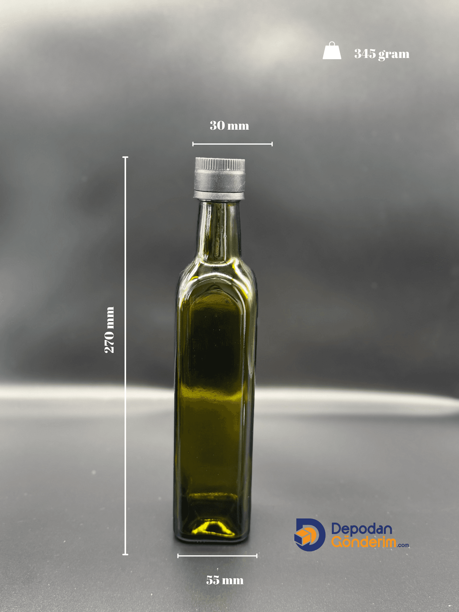 DP171 500cc Yeşil Maraska Şişe (Siyah Kilitli Akıtıcılı Kapak) 