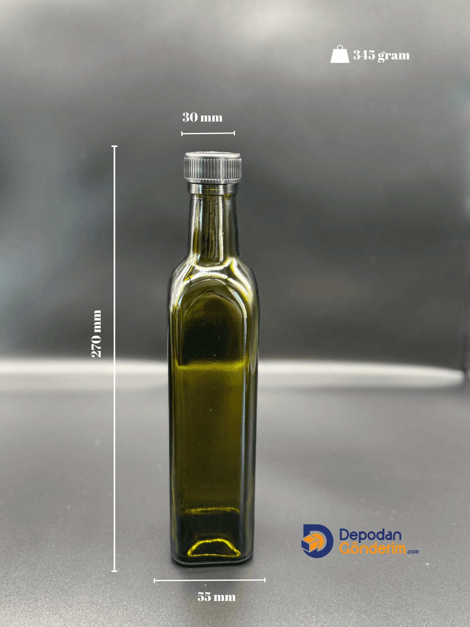 DP170 500cc Yeşil Maraska Şişe (Siyah Kilitli Eko Kapak) 