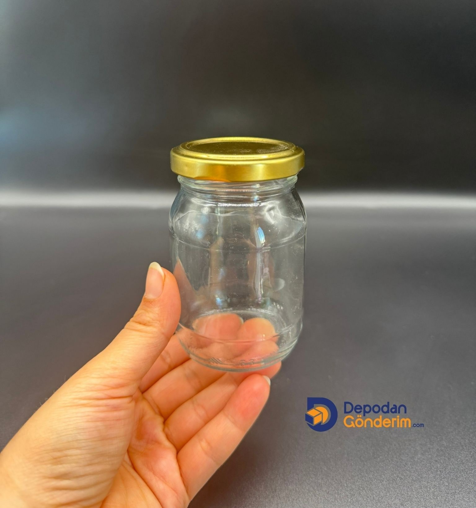 DP271 190cc Kavanoz Gold Kapaklı 