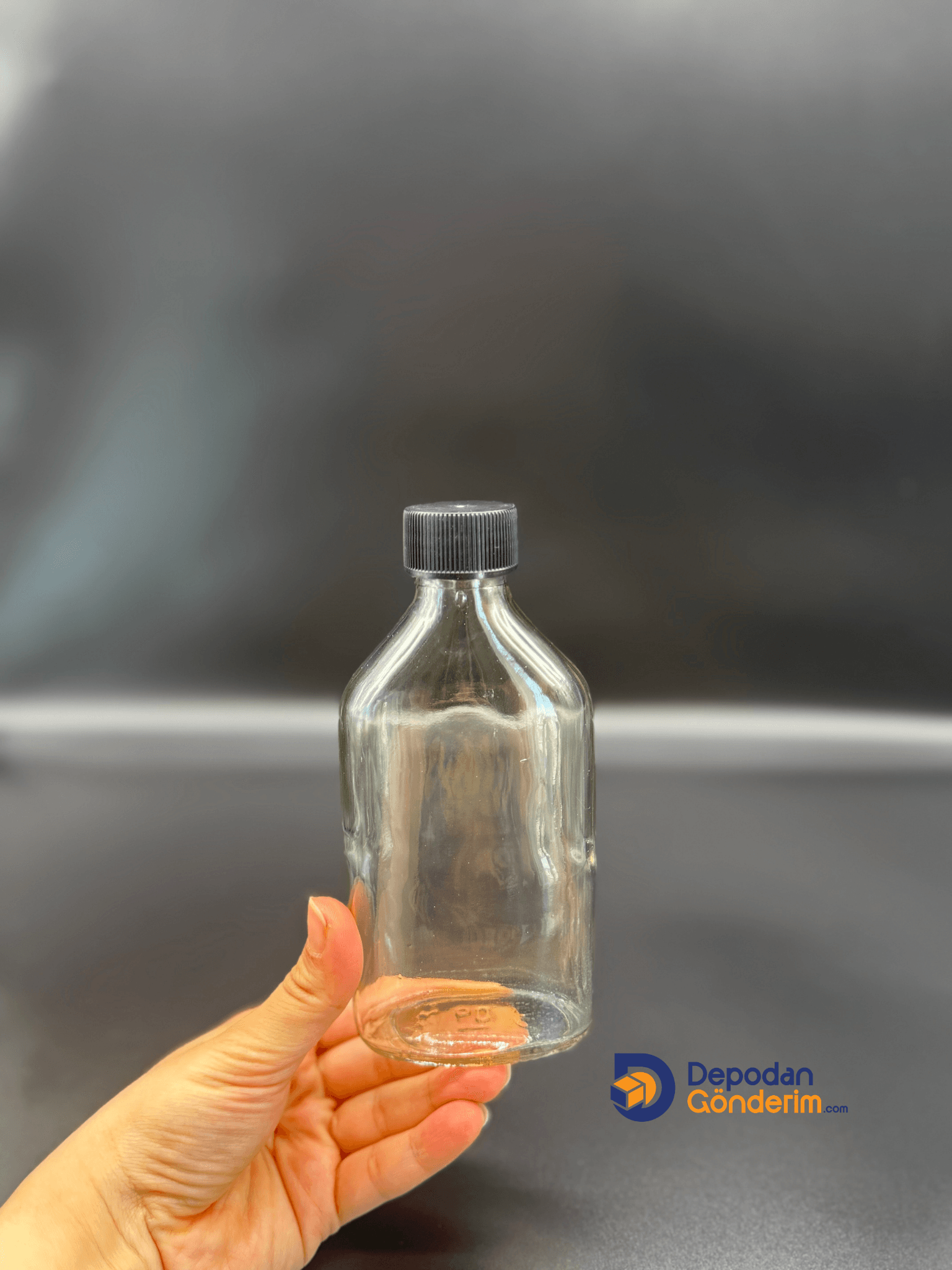 DP146 200cc Yassı Şişe (cold brew) (Siyah Kapaklı)