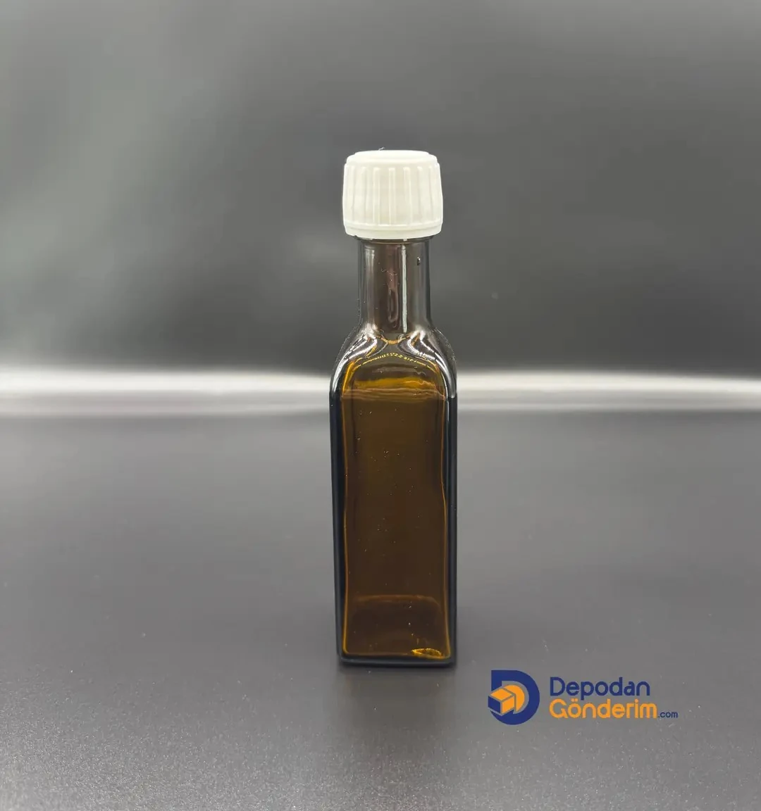 DP106 100cc Yeşil Maraska Cam Şişe (Beyaz Kilitli Kapaklı)