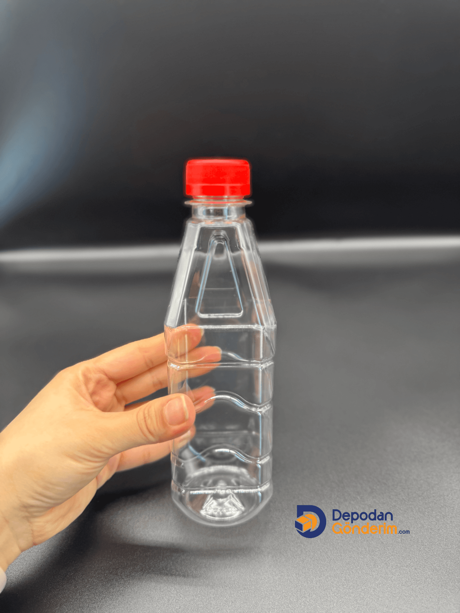 DP46 375cc Köşeli Standart Kapaklı Pet Şişe