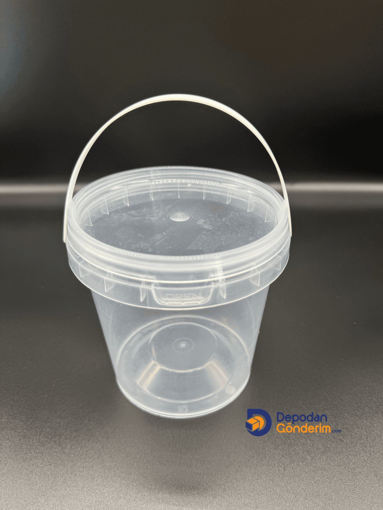 DP29 500cc Plastik Şeffaf Kapaklı Kova 