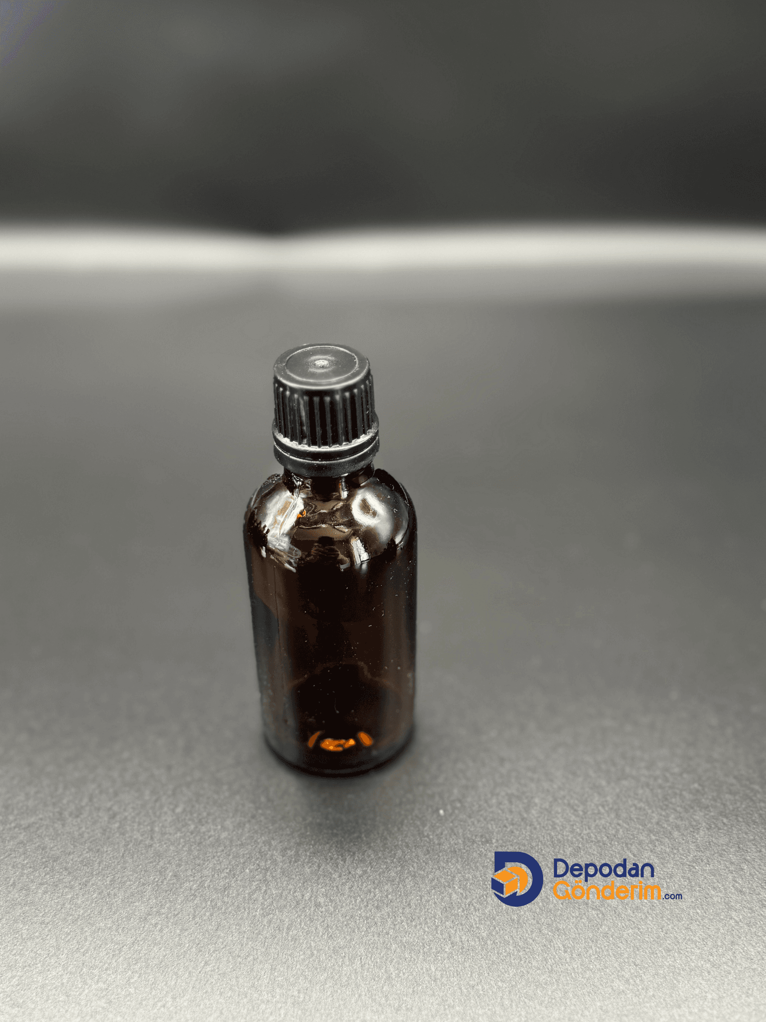 DP126 50cc Dar Ağızlı Ecza Cam Şişe (Siyah Kilitli Kapaklı)